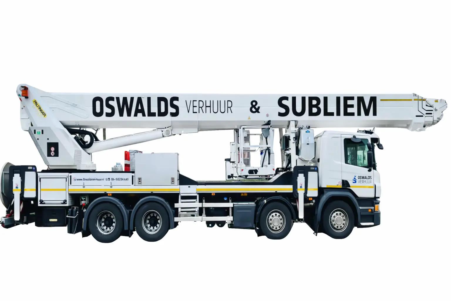 Palfinger P750 vrachtwagenhoogwerker van Oswalds Verhuur